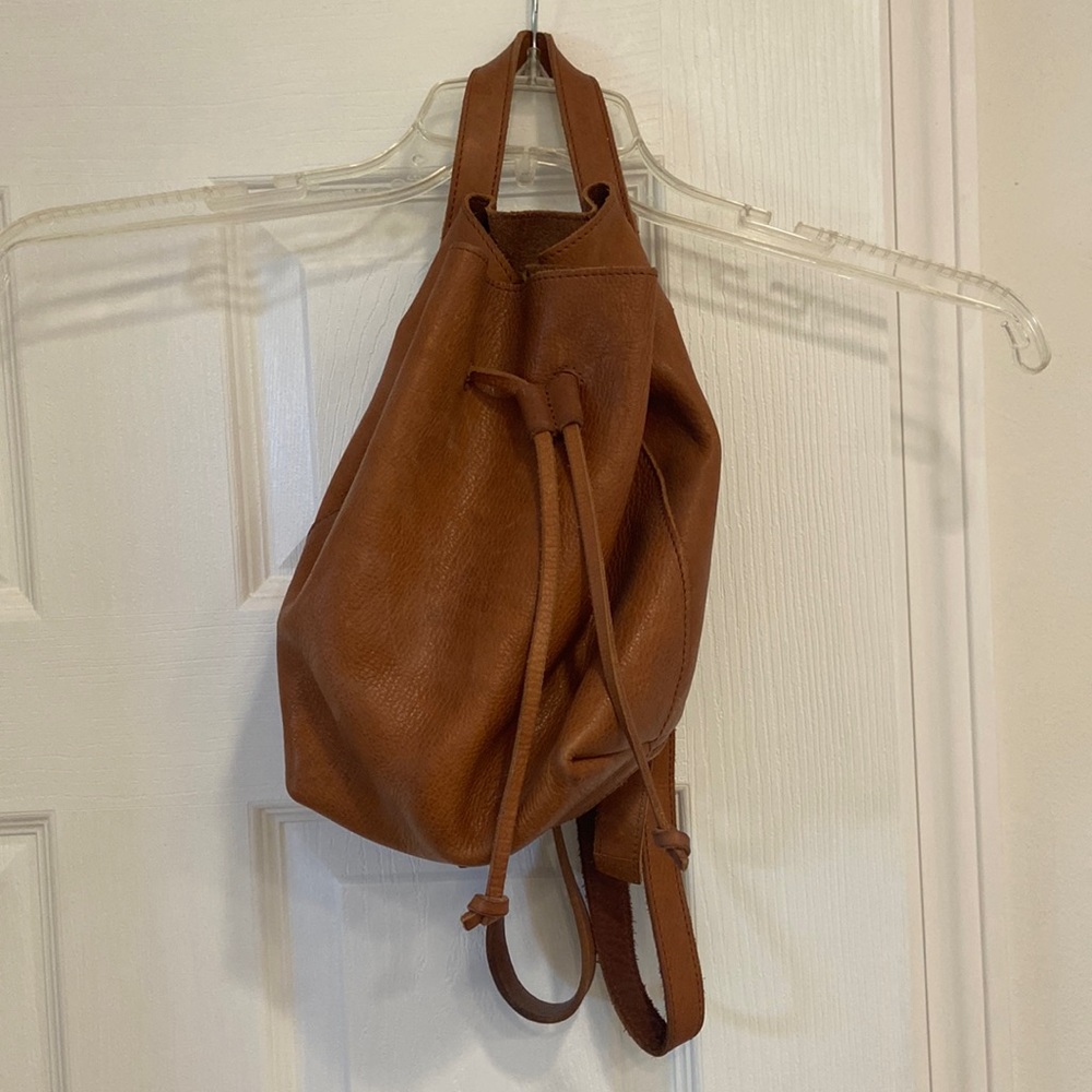 Leather Madewell mini backpack purse